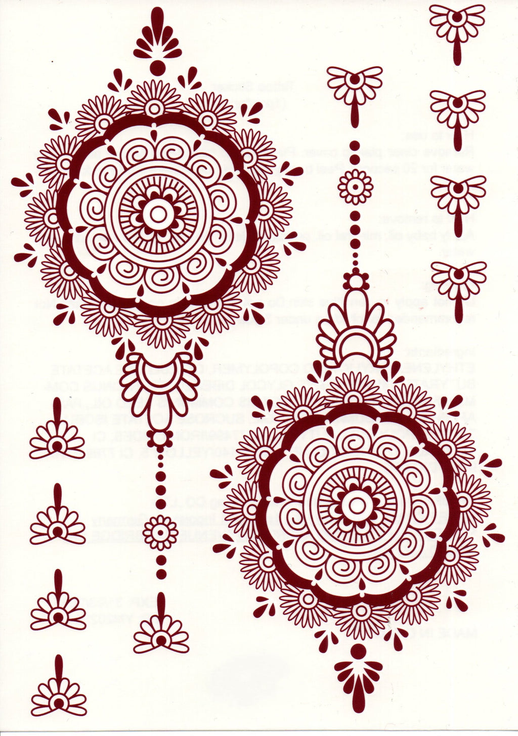 Henna sticker - 2 sider