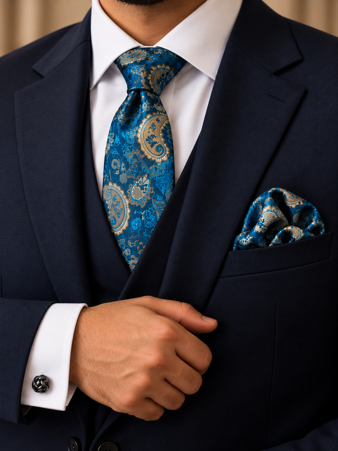 Well-Mannered – Royal Teal Paisley Gift Set