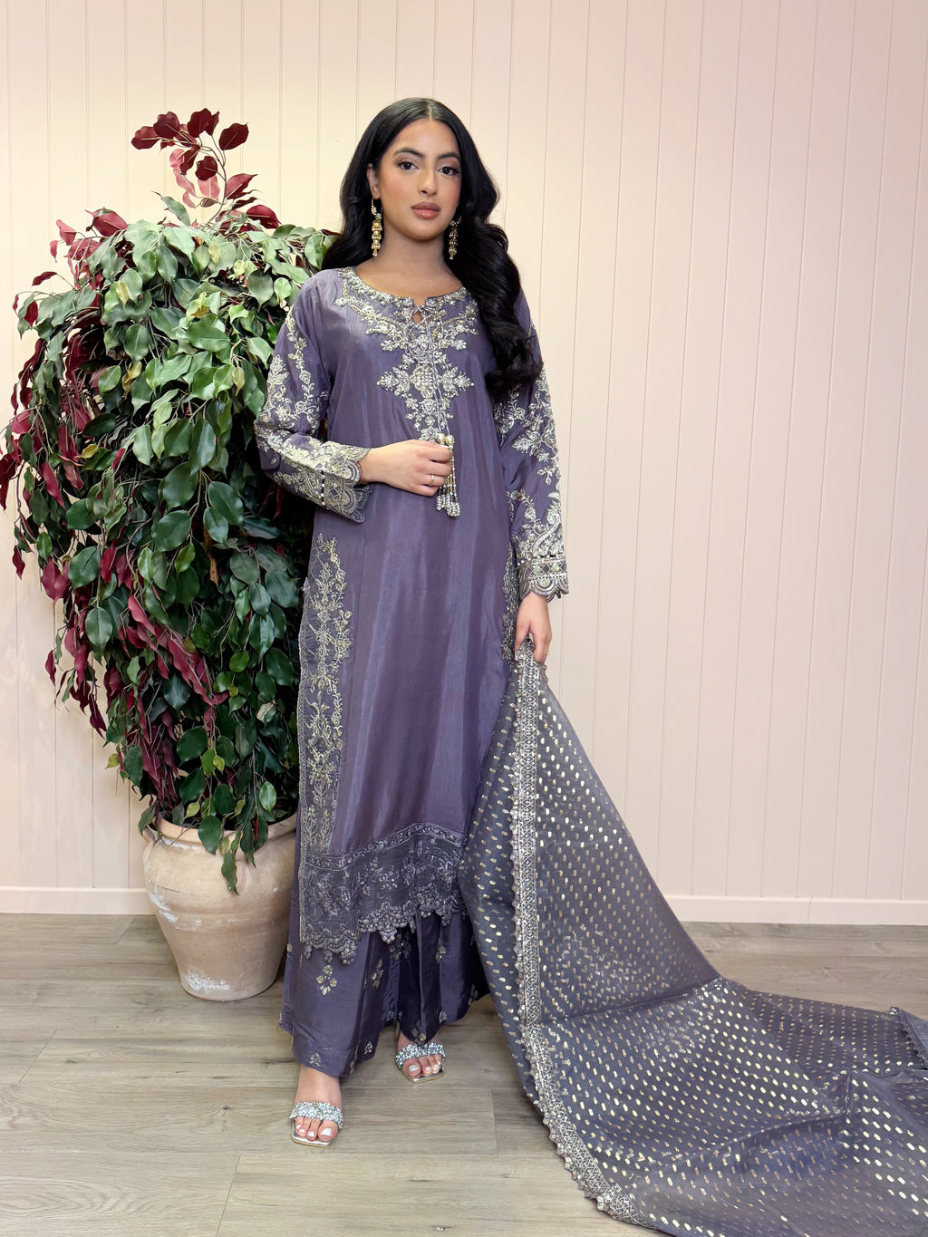 Aurelia - Premium SilQ 3pcs embroidered suit
