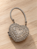 Royal Heart Mini Clutch – Silver