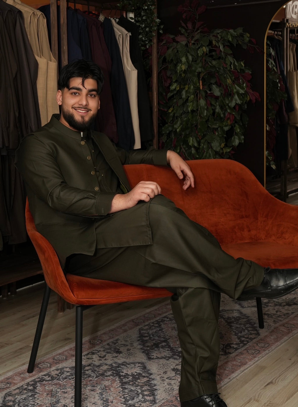 Royal Olive – 3 Piece Waistcoat Suit
