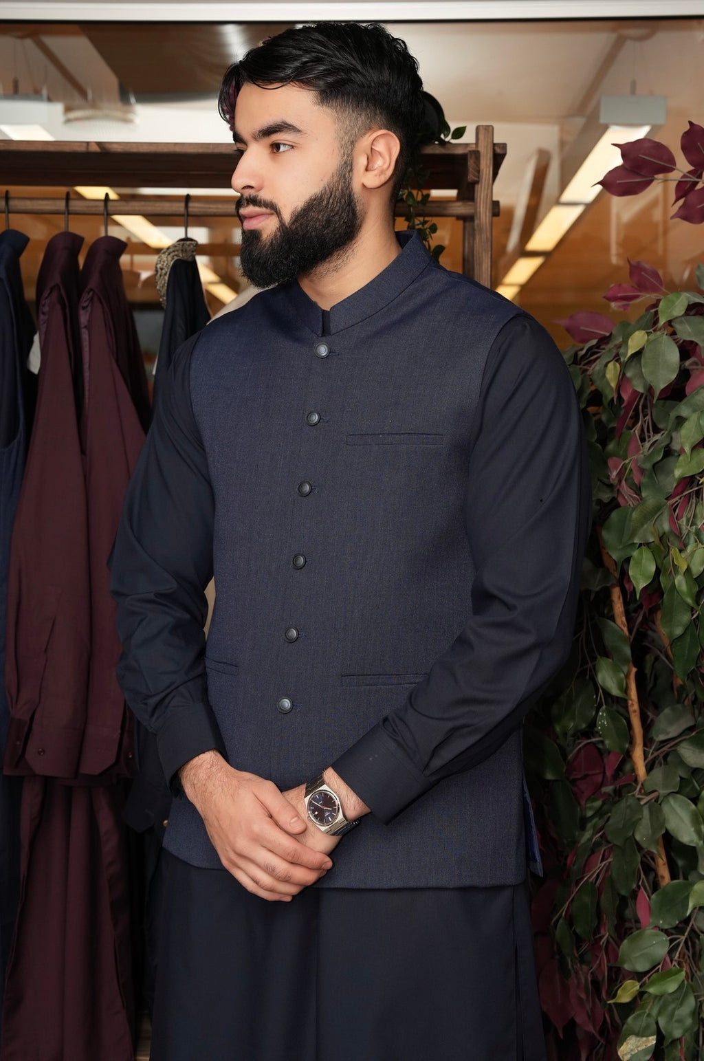 Midnight Navy – 3 Piece Waistcoat Suit