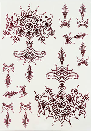 Henna sticker - 2 sider