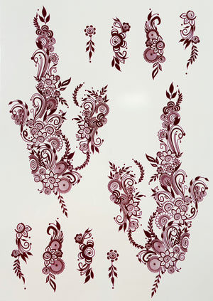 Henna sticker - 2 sider